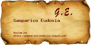 Gasparics Eudoxia névjegykártya